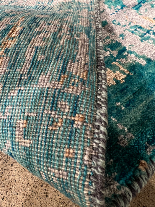 8'x10' Hand-Knotted Nepali Multi/Turquoise Area Rug – KB Rugs
