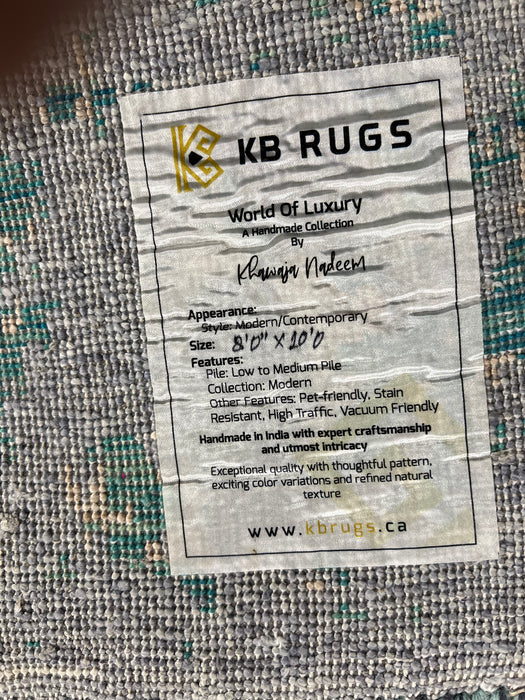 8'x10' Hand-Knotted Nepali Multi/Turquoise Area Rug – KB Rugs