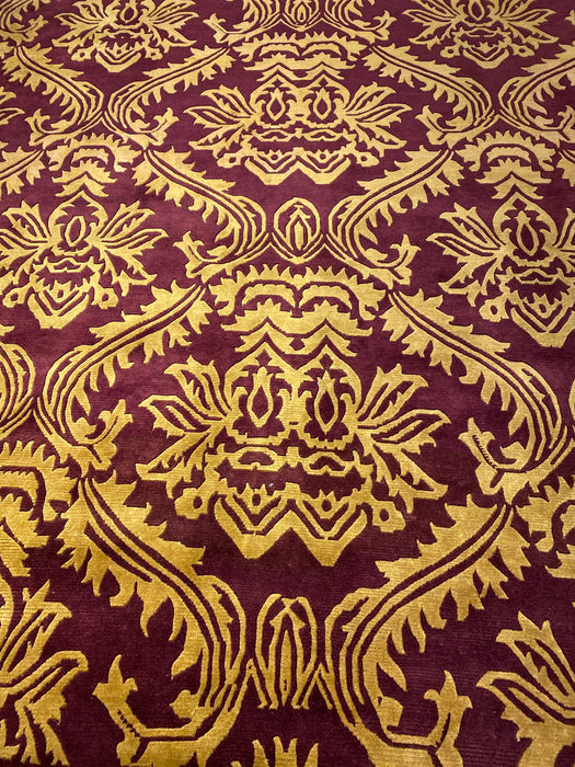 9'x12' Hand-Knotted Persian Golden/Burgundy  Area Rug – KB Rugs