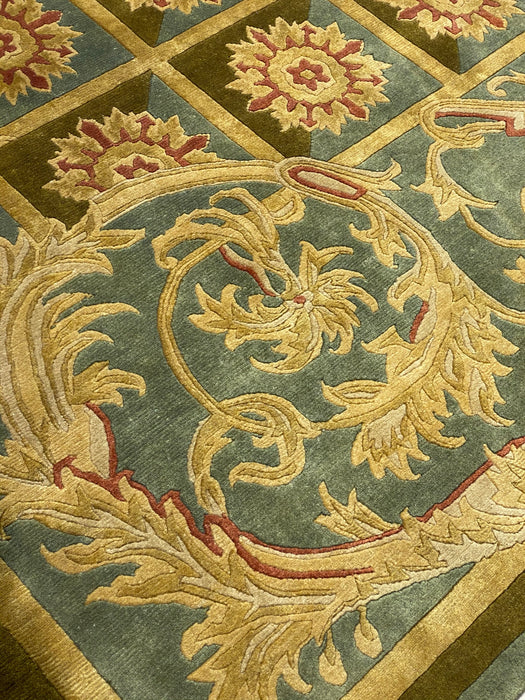 9'x12' Hand-Knotted Persian Multi/Green Area Rug – KB Rugs