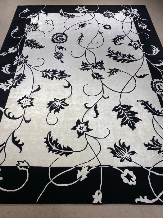 9'x12' Hand-Knotted Nepali Black/White Area Rug – KB Rugs