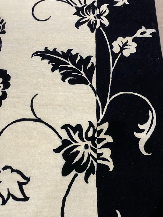 9'x12' Hand-Knotted Nepali Black/White Area Rug – KB Rugs
