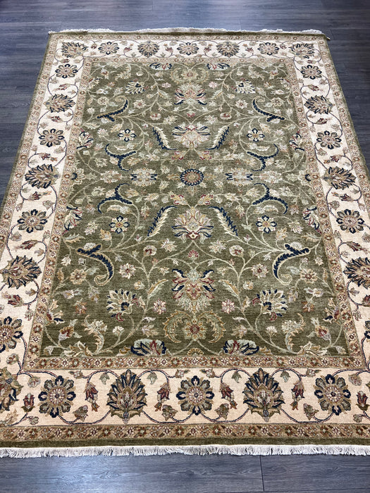9'x12' Hand-Knotted Chobi Beige/Green Area Rug – KB Rugs