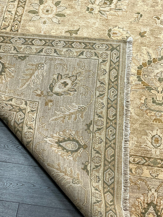 9'x12' Hand-Knotted Chobi Beige/Green Area Rug – KB Rugs