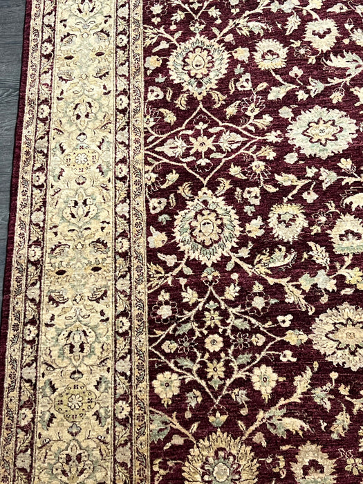 9'x12' Hand-Knotted Chobi Maroon/Beige Area Rug – KB Rugs