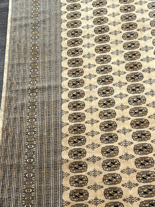 9'x12' Hand-Knotted Bukhara Beige/Black Area Rug – KB Rugs