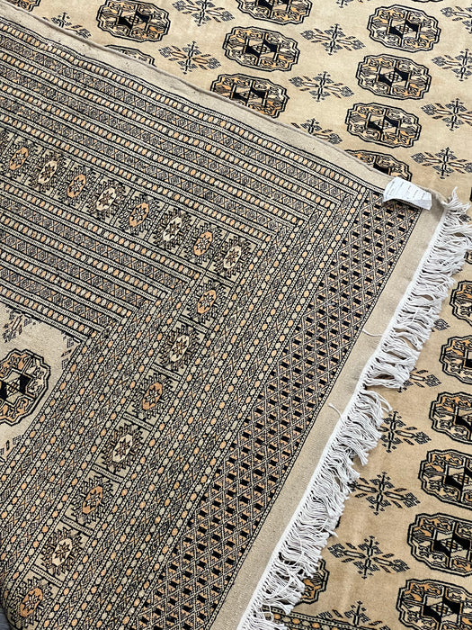9'x12' Hand-Knotted Bukhara Beige/Black Area Rug – KB Rugs