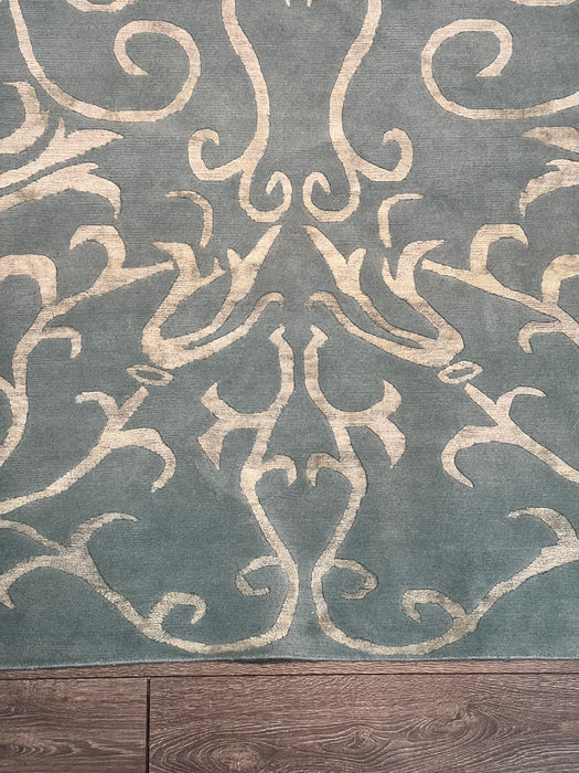 9'x12' Hand-Knotted Nepali Grey/Ivory Area Rug – KB Rugs
