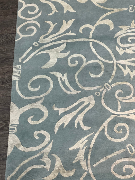 9'x12' Hand-Knotted Nepali Grey/Ivory Area Rug – KB Rugs