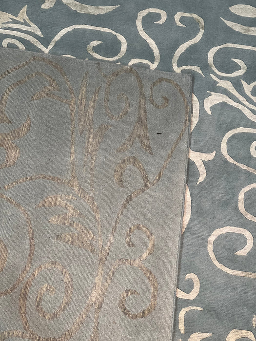 9'x12' Hand-Knotted Nepali Grey/Ivory Area Rug – KB Rugs