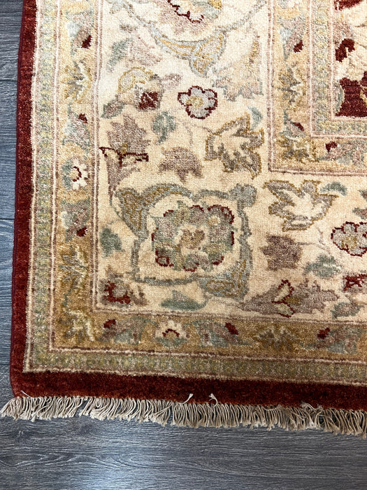 9'x12' Hand-Knotted Chobi Beige/Burgundy Area Rug – KB Rugs