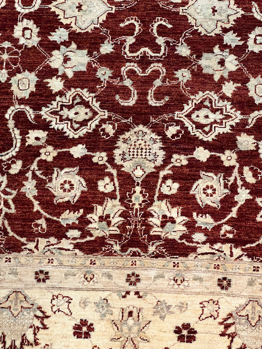 9'x12' Hand-Knotted Chobi Red/Ivory Area Rug – KB Rugs
