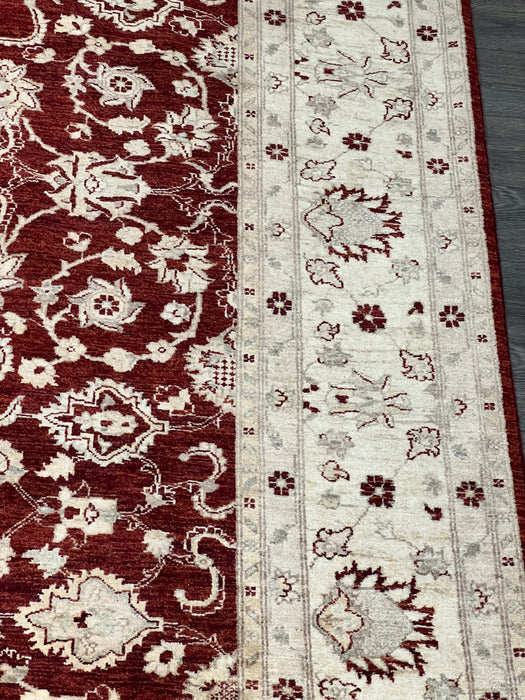 9'x12' Hand-Knotted Chobi Red/Ivory Area Rug – KB Rugs
