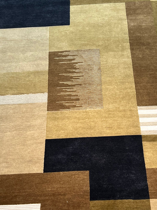 9'x12' Hand-Knotted Nepali Multi/Brown Area Rug – KB Rugs