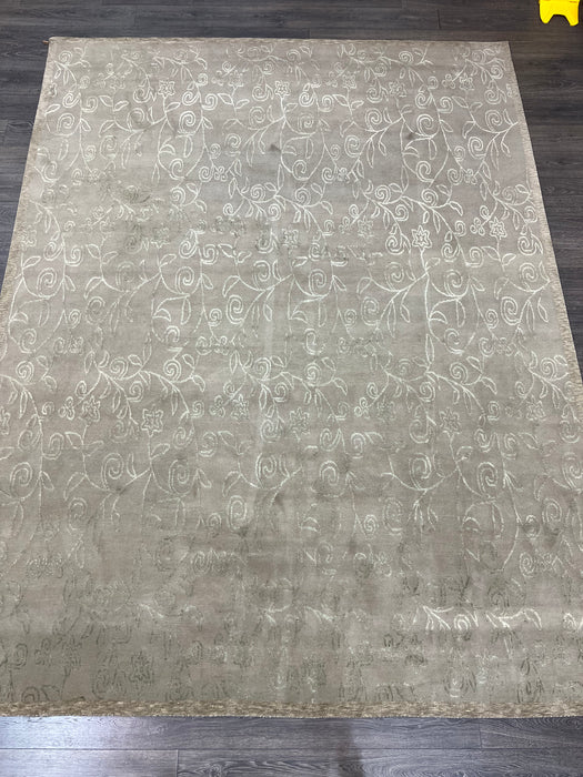 9'x12' Hand-Knotted Tibetan Grey/Ivory Area Rug – KB Rugs