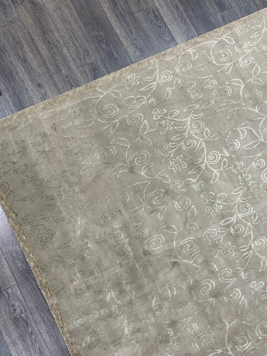 9'x12' Hand-Knotted Tibetan Grey/Ivory Area Rug – KB Rugs