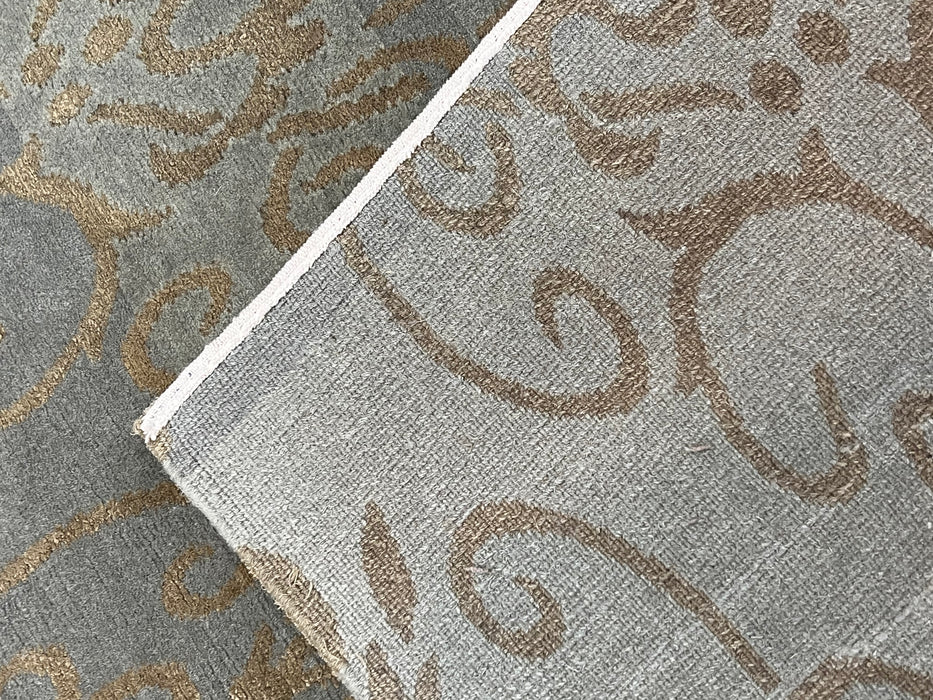 9'x12' Hand-Knotted Nepali Gold/Grey Area Rug – KB Rugs