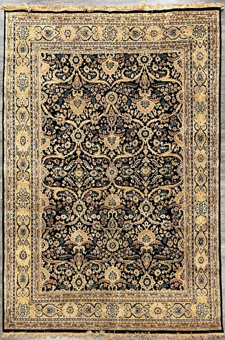 9'x12' Hand-Knotted Persian Black/Beige Area Rug – KB Rugs