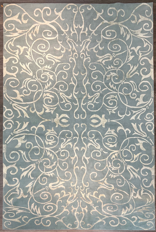 9'x12' Hand-Knotted Nepali Grey/Ivory Area Rug – KB Rugs