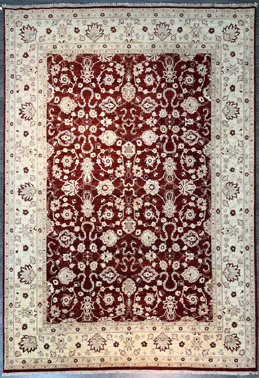 9'x12' Hand-Knotted Chobi Red/Ivory Area Rug – KB Rugs