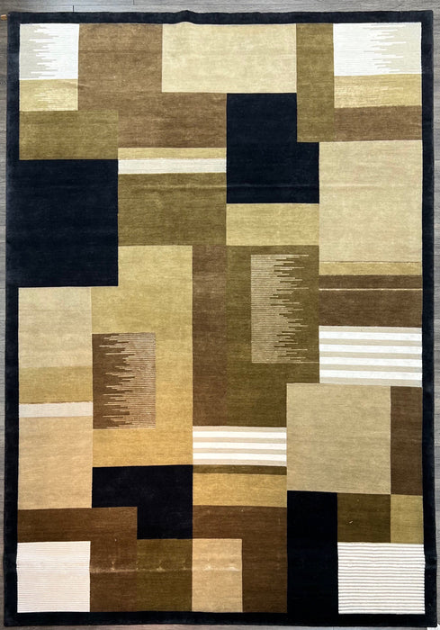 9'x12' Hand-Knotted Nepali Multi/Brown Area Rug – KB Rugs