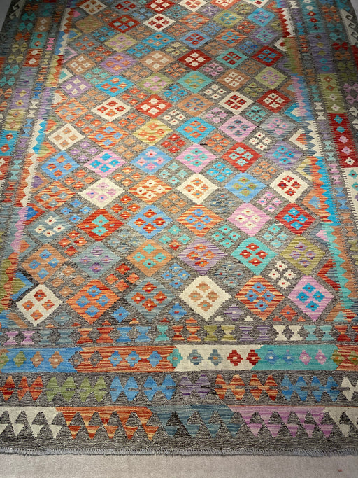 9'x12' Hand-Knotted Killim Multi/Orange Area Rug – KB Rugs