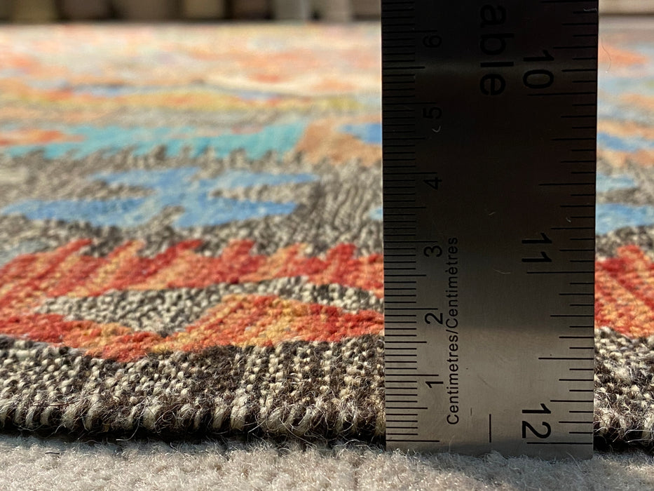 9'x12' Hand-Knotted Killim Multi/Orange Area Rug – KB Rugs