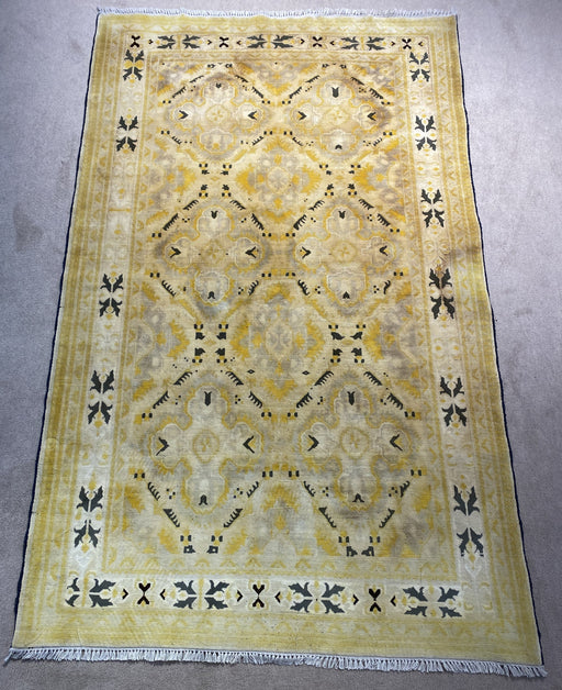 4'x6' Hand-Knotted Kashmiri Yellow/Black Area Rug – KB Rugs