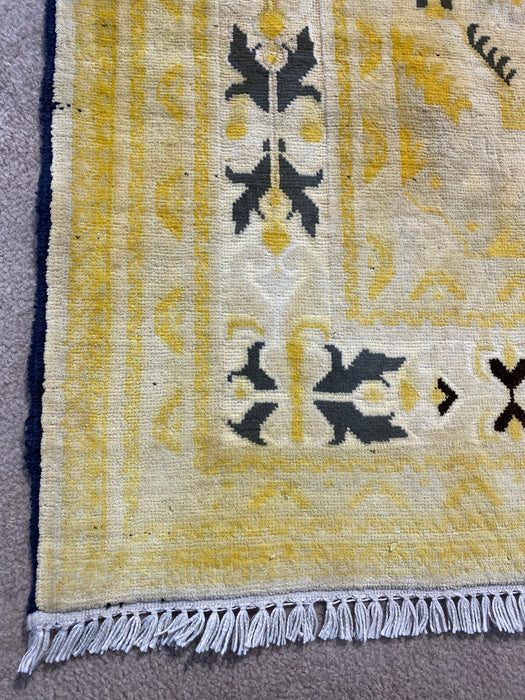 4'x6' Hand-Knotted Kashmiri Yellow/Black Area Rug – KB Rugs