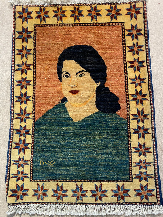 2'x3' Hand-Knotted Chobi Orange/Multi Area Rug – KB Rugs