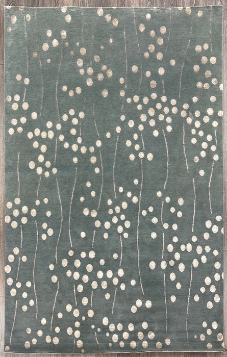 6'x9' Hand-Knotted Nepali Ivory/Grey Area Rug – KB Rugs