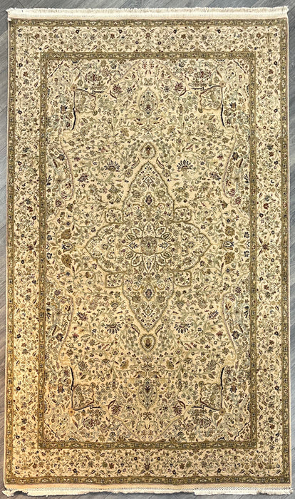 6'x9' Hand-Knotted Persian Ivory/Brown Area Rug – KB Rugs