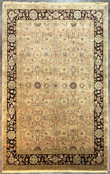 6'x9' Hand-Knotted Persian Beige/Black Area Rug – KB Rugs