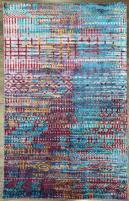 4'x6' Hand-Knotted Nepali Pink/Multi Area Rug – KB Rugs