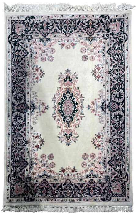 Indo-Perzisch handgeknoopt vloerkleed van 4'x6'