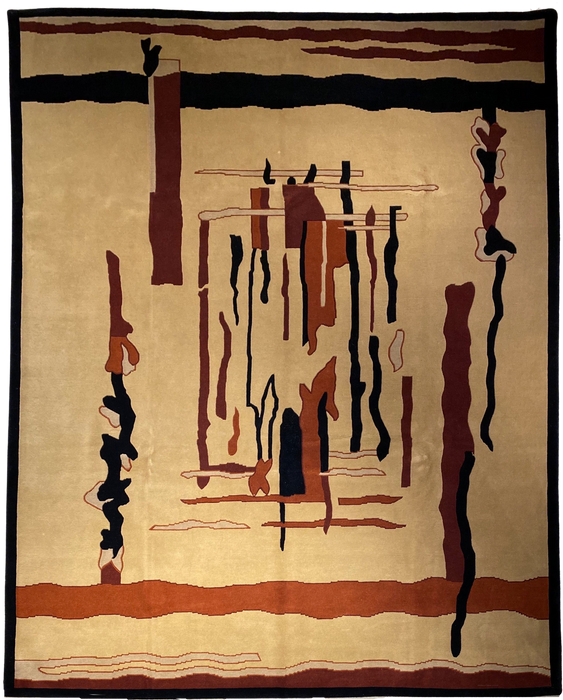 9'x12' Hand-Knotted Nepali Beige/Orange Area Rug – KB Rugs