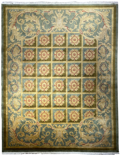 9'x12' Hand-Knotted Persian Multi/Green Area Rug – KB Rugs